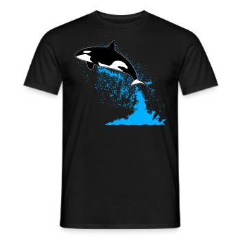 Orque, épaulard, épaulard, épaulard, mer - T-shirt homme - noir - Devant - AI Model Male 178 light (178cm)
