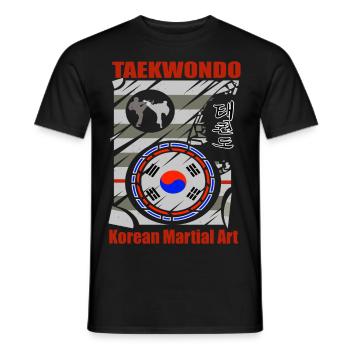 Taekwondo Corée - Martial Arts T-Shirt &Sweat à capuche - T-shirt homme - noir - Devant - AI Model Male 178 light (178cm)