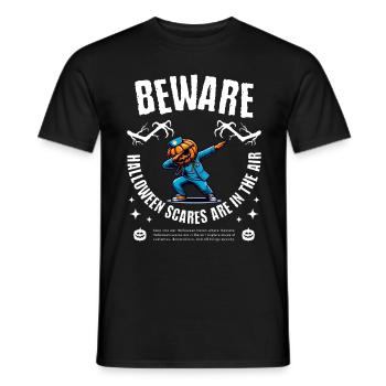 Beware Halloween - Männer T-Shirt - Schwarz - Vorne - AI Model Male 178 light (178cm)