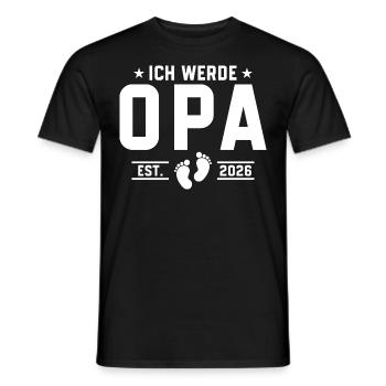 Schwangerschaft verkünden - Ich werde Opa 2026 - Männer T-Shirt - Schwarz - Vorne - AI Model Male 178 light (178cm)