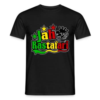 jah rastafari - T-shirt homme - noir - Devant - AI Model Male 178 light (178cm)