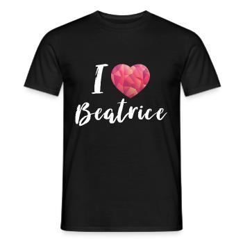 I Love Beatrice - Männer T-Shirt - Schwarz - Vorne - AI Model Male 178 light (178cm)