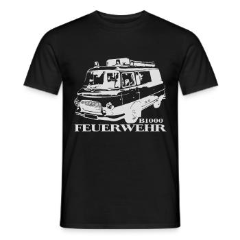 Barkas B1000 Feuerwehr - Männer T-Shirt - Schwarz - Vorne - AI Model Male 178 light (178cm)