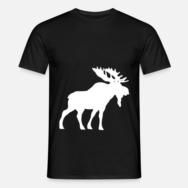 Elch - Männer T-Shirt - Schwarz