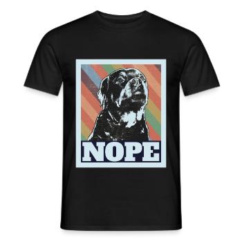 Rottweiler retro gift shirt - Men's T-Shirt - black - Front - AI Model Male 178 light (178cm)