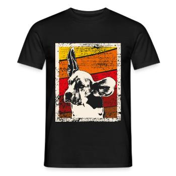 Beagle retro gift shirt - Men's T-Shirt - black - Front - AI Model Male 178 light (178cm)