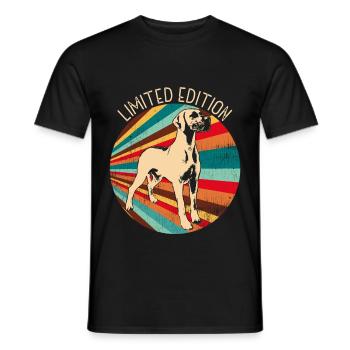 Chemise cadeau rétro Great Dane - T-shirt homme - noir - Devant - AI Model Male 178 light (178cm)