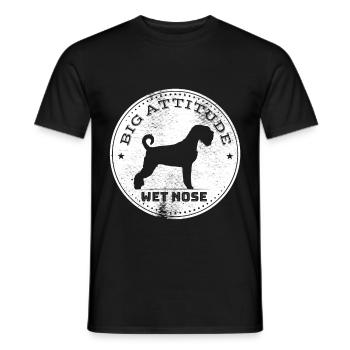 Chemise cadeau rétro Schnauzer miniature - T-shirt homme - noir - Devant - AI Model Male 178 light (178cm)
