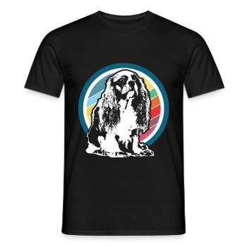 Chemise cadeau rétro Cavalier King Charles Spaniel - T-shirt homme - noir - Devant - AI Model Male 178 light (178cm)