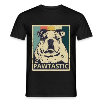 Chemise cadeau rétro Bulldog Anglais - T-shirt homme - noir - Devant - AI Model Male 178 light (178cm)