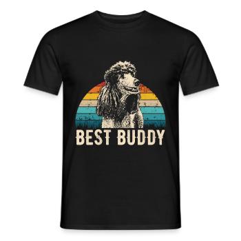 Caniche retro cadeau chemise - T-shirt homme - noir - Devant - AI Model Male 178 light (178cm)
