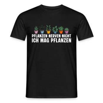 Pflanzen nerven nicht Ich mag Pflanzen Gaertn - Männer T-Shirt - Schwarz - Vorne - AI Model Male 178 light (178cm)