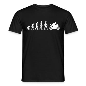 Motorrad Biker Motorradfahrer Evolution - Männer T-Shirt - Schwarz - Vorne - AI Model Male 178 light (178cm)