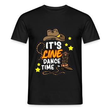 ITS LINE DANCE TIME Line dance line dance - Men's T-Shirt - black - Front - AI Model Male 178 light (178cm)