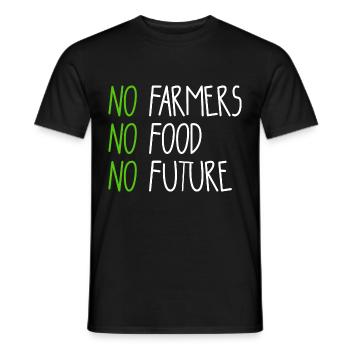 No Farmers - No Food - No Future - Farmer Farmer - Men's T-Shirt - black - Front - AI Model Male 178 light (178cm)