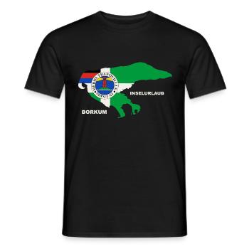 Borkum Urlaub Nordsee Holiday - Männer T-Shirt - Schwarz - Vorne - AI Model Male 178 light (178cm)