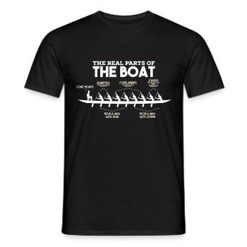 Parts of a Boat - rowing rowing rower canoe boat - Men's T-Shirt - black - Front - AI Model Male 178 light (178cm)