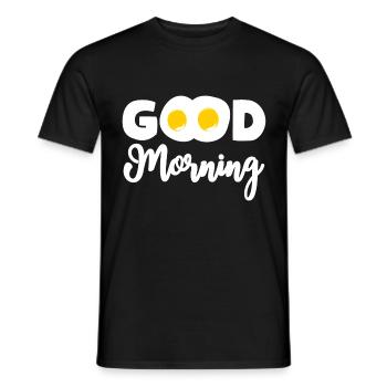 Good Morning Spiegelei Eier Frühstück - Männer T-Shirt - Schwarz - Vorne - AI Model Male 178 light (178cm)