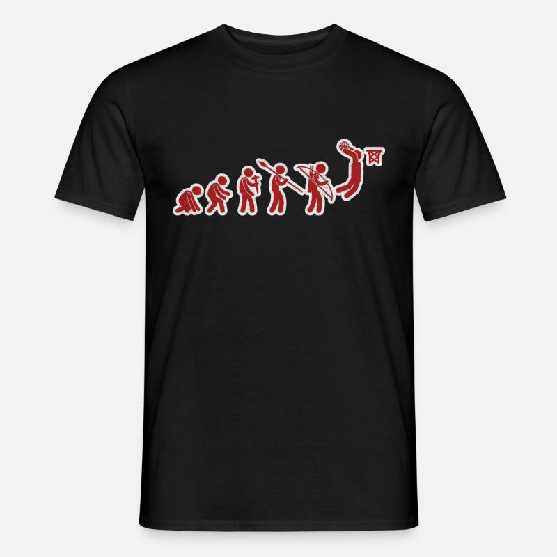 Evolution Basketball Red White Grunge - Männer T-Shirt - Schwarz