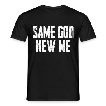 Same God New Me - Männer T-Shirt - Schwarz - Vorne - AI Model Male 178 light (178cm)