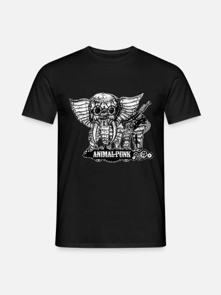 Mr. Elefant TierPunk SteamPunk - Männer T-Shirt - Schwarz