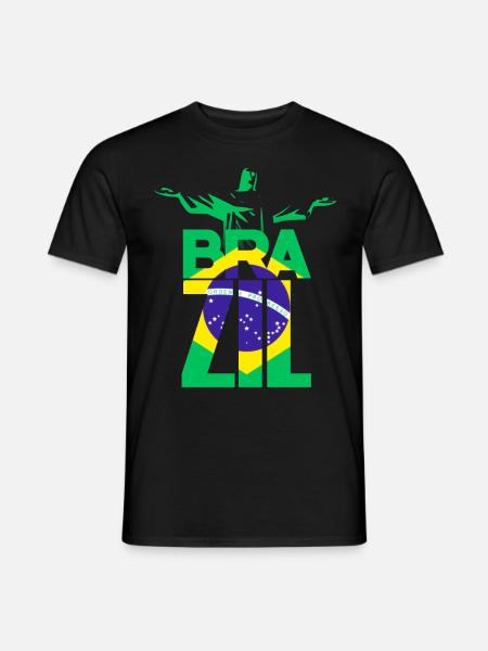 Drapeau brésilien - T-shirt homme - noir