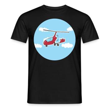 Gyrocopter Gyrokopter Tragschrauber Geschenk 0188 - Männer T-Shirt - Schwarz - Vorne - AI Model Male 178 light (178cm)