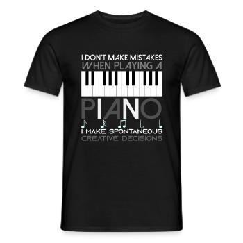 No mistakes piano piano - Men's T-Shirt - black - Front - AI Model Male 178 light (178cm)