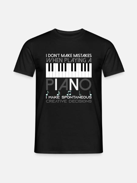 No mistakes piano piano - Men's T-Shirt - black