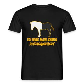 Zebra Defragmentiert Informatiker - Männer T-Shirt - Schwarz - Vorne - AI Model Male 178 light (178cm)