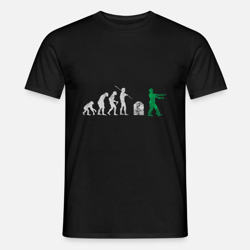 Evolution Zombies Halloween - Männer T-Shirt - Schwarz