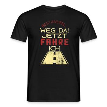 Permis de conduire décédé comme un cadeau pour débutant - T-shirt homme - noir - Devant - AI Model Male 178 light (178cm)