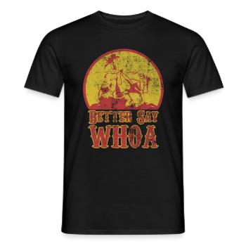 Cadeau d'équitation rétro vintage Western Riding - T-shirt homme - noir - Devant - AI Model Male 178 light (178cm)