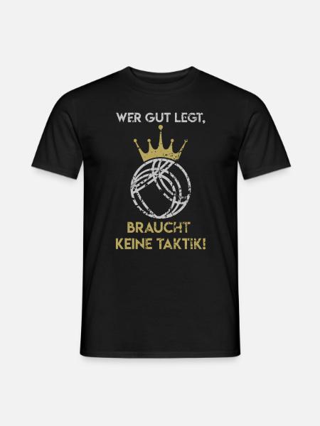 Petanque Taktik Boule Retro Kugel Sport - Männer T-Shirt - Schwarz