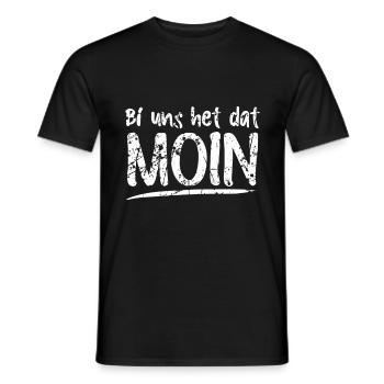 Moin Plattdeutsch Norddeutsch Begrüßung - Männer T-Shirt - Schwarz - Vorne - AI Model Male 178 light (178cm)