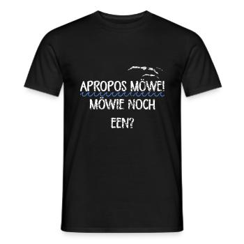 Apropos Möwe Plattdeutscher Spruch Trinken - Männer T-Shirt - Schwarz - Vorne - AI Model Male 178 light (178cm)