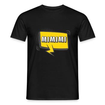 Bureau de travail drôle disant Mimimi - T-shirt homme - noir - Devant - AI Model Male 178 light (178cm)