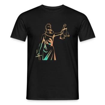 Jurastudium Jura Anwalt Richter Staatsexamen - Männer T-Shirt - Schwarz - Vorne - AI Model Male 178 light (178cm)