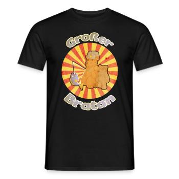 Vintage Retro Großer Bratan Russland Geschenk - Männer T-Shirt - Schwarz - Vorne - AI Model Male 178 light (178cm)