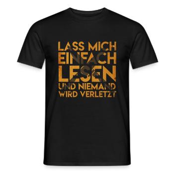Lesen Leseratte Hobby Lesefieber Buch Fan Geschenk - Männer T-Shirt - Schwarz - Vorne - AI Model Male 178 light (178cm)