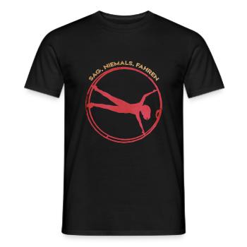 Rhönrad Fahren Training Spruch Geschenk - Männer T-Shirt - Schwarz - Vorne - AI Model Male 178 light (178cm)
