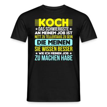 Lustiges Koch Sprüche Küchenchef Küche - Männer T-Shirt - Schwarz - Vorne - AI Model Male 178 light (178cm)