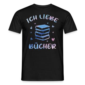 Ich Liebe Bücher | Die Tut Nix Die Will Nur Bücher - Männer T-Shirt - Schwarz - Vorne - AI Model Male 178 light (178cm)