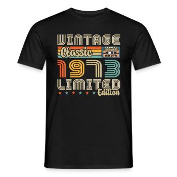 Jahrgang 1973 Geburtstagsgeschenk 1973 - Männer T-Shirt - Schwarz - Vorne - AI Model Male 178 light (178cm)