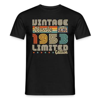 Jahrgang 1953 Geburtstagsgeschenk 1953 - Männer T-Shirt - Schwarz - Vorne - AI Model Male 178 light (178cm)