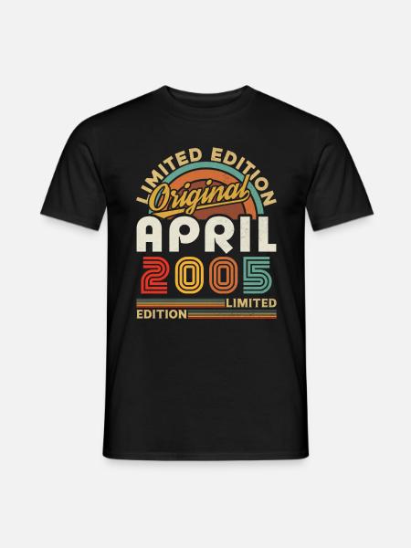 Avril 2005 Vintage Rétro Cadeau D’anniversaire - T-shirt homme - noir