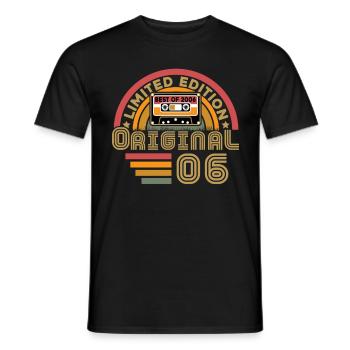2006 Vintage Original 2006 Cadeau D'anniversaire - T-shirt homme - noir - Devant - AI Model Male 178 light (178cm)