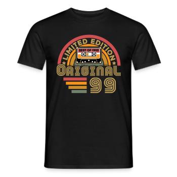 Original 1999 Vintage Anniversaire Humour - T-shirt homme - noir - Devant - AI Model Male 178 light (178cm)