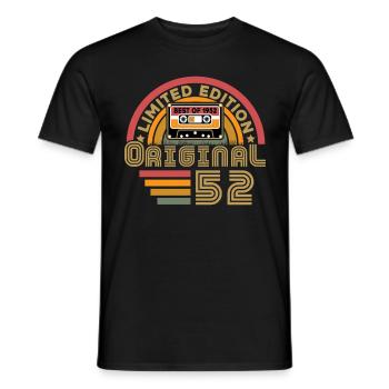 1952 Vintage Original 1952 Birthday Gift - Men's T-Shirt - black - Front - AI Model Male 178 light (178cm)