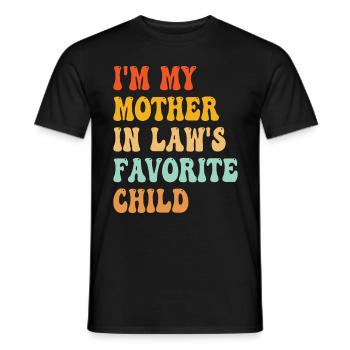 Ich bin das Lieblingskind meiner Schwiegermutter - Männer T-Shirt - Schwarz - Vorne - AI Model Male 178 light (178cm)